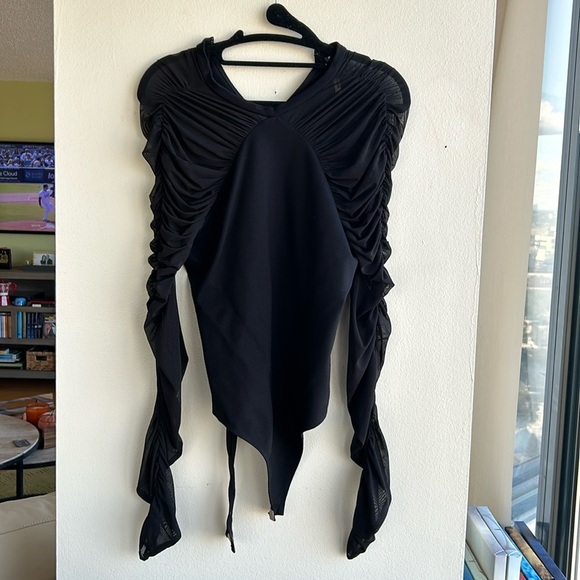 AMANDA UPRICHARD  Shandi Sheer Sleeve Bodysuit - Picture 3 of 7